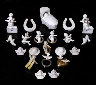 Lot 295 - A COLLECTION OF GERMAN CERAMIC CAKE DECORATIONS