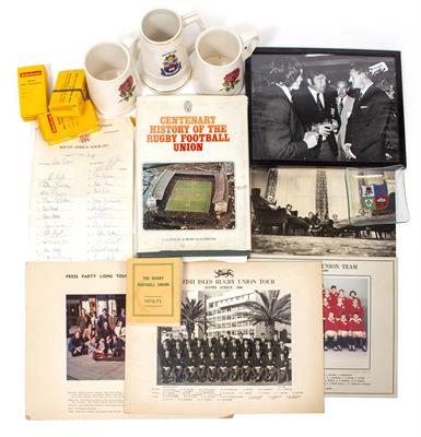 Lot 316 - A QUANTITY OF RUGBY MEMORABILIA