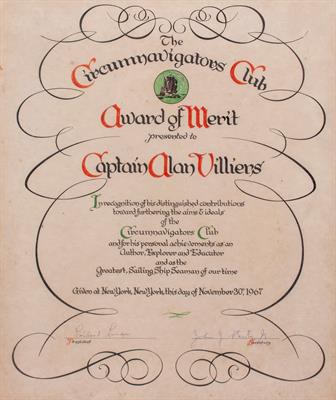 Lot 349 - A COLLECTION OF EPHEMERA RELATING TO ALAN VILLIERS