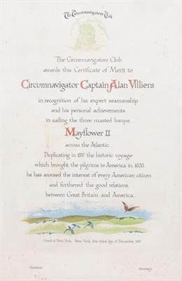 Lot 349 - A COLLECTION OF EPHEMERA RELATING TO ALAN VILLIERS