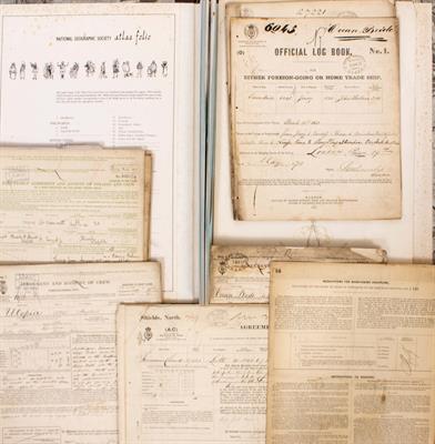 Lot 352 - A COLLECTION OF 19TH CENTURY MARITIME LOG BOOKS