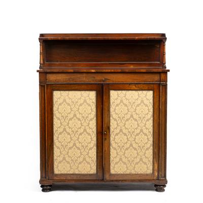 Lot 507 - A VICTORIAN ROSEWOOD SIDE CABINET