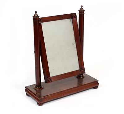 Lot 531 - A 19TH CENTURY MAHOGANY DRESSING TABLE MIRROR