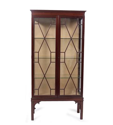 Lot 536 - A MAHOGANY DISPLAY CABINET