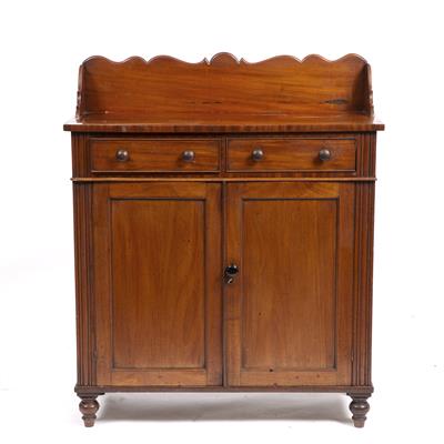 Lot 538 - A 19TH CENTURY MAHOGANY SIDE CABINET