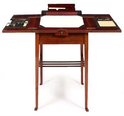 Lot 541 - AN EDWARDIAN METAMORPHIC WRITING TABLE