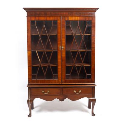 Lot 550 - A MAHOGANY BOOKCASE ON STAND