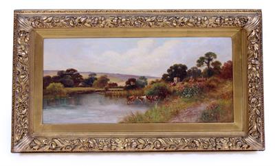 Lot 553 - A LATE 19TH / EARLY 20TH CENTURY ENGLISH SCHOOL OIL PAINTING