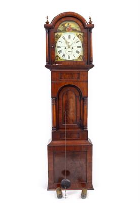 Lot 554 - A 19TH CENTURY MAHOGANY EIGHT DAY LONGCASE CLOCK BY SAM BAILEY