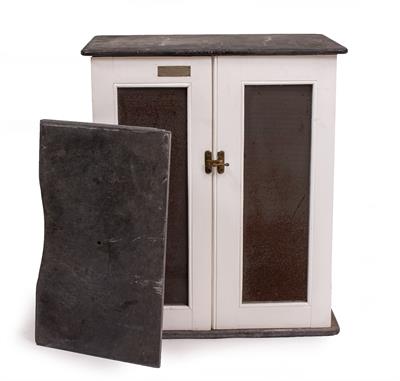 Lot 560 - A SLATE MEAT SAFE