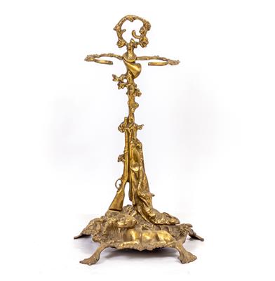 Lot 574 - A BRASS STICK STAND/UMBRELLA STAND