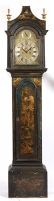 Lot 583 - A GEORGE III CHINOISERIE LACQUERED EIGHT-DAY LONGCASE CLOCK