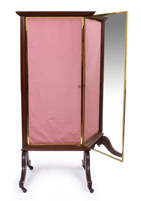 Lot 612 - AN OAK FRAMED CHEVAL MIRROR