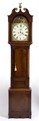 Lot 645 - A 19TH CENTURY MAHOGANY EIGHT DAY LONGCASE CLOCK