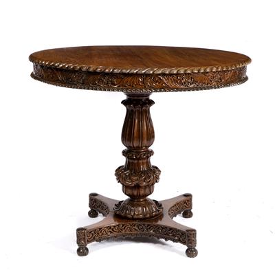 Lot 691 - A ROSEWOOD CENTRE TABLE