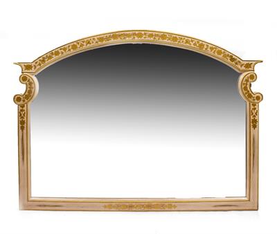 Lot 706 - A CREAM AND GILT PAINTED WALL MIRROR