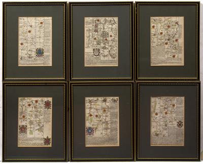 Lot 71 - EMMANUEL BOWEN Ten route maps from Britannia Depicta