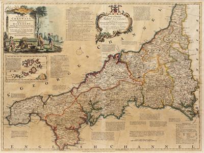 Lot 103 - THOMAS KITCHIN A new and improved map of Cornwall