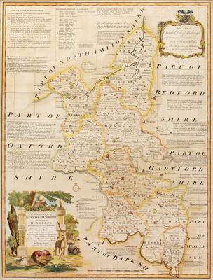 Lot 107 - EMANUEL BOWEN An Accurate Map of Buckinghamshire divided into its Hundreds