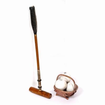 Lot 177 - A VINTAGE SALTER & SON POLO MALLET