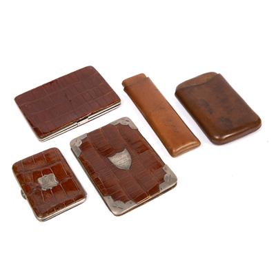 Lot 202 - THREE EARLY 20TH CENTURY CROCODILE SKIN WALLETS