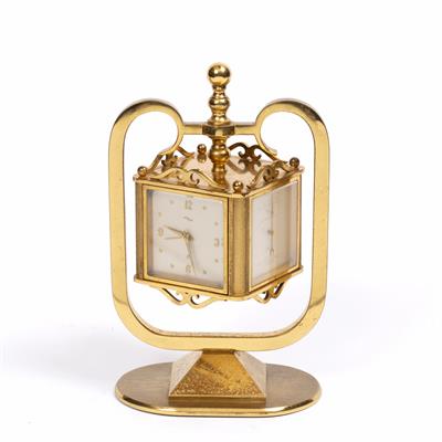 Lot 308 - A MID 20TH CENTURY SWISS IMHOF PENDENT COMPENDIUM/WEATHER STATION the gilt brass cube form case