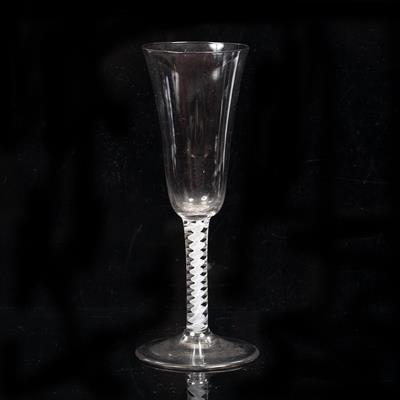 Lot 310 - AN 18TH CENTURY ALE GLASS with tall conical bowl