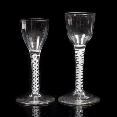 Lot 311 - AN 18TH CENTURY WINE GLASS with ogee bowl