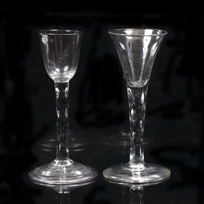 Lot 325 - TWO 18TH CENTURY WINE GLASSES