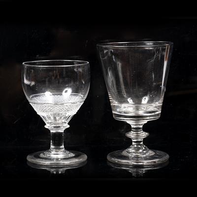 Lot 326 - TWO LARGE ANTIQUE DRINKING GLASSES