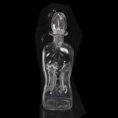 Lot 354 - A LATE 18TH CENTURY DUTCH CUT GLASS DECANTER AND STOPPER