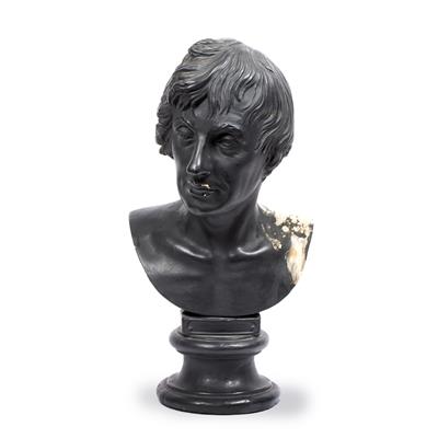 Lot 365 - A PAINTER PLASTER BUST of Admiral Lord Nelson after Lawrence Gahagan