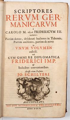 Lot 490 - Scriptores Rerum Germanicarum à Carolo M. Usq: Ad Fridercum III. Jo Schilteri