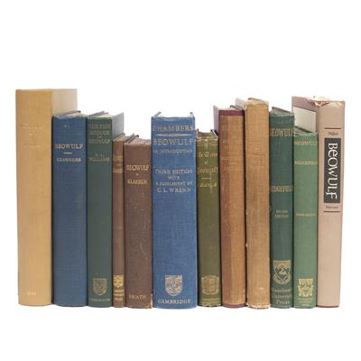 Lot 510 - A COLLECTION OF APPROXIMATELY 70 19TH/20TH CENTURY BOOKS relating to the study of Beowulf