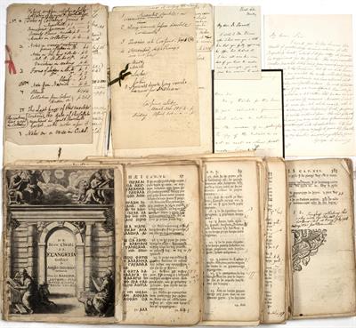 Lot 534 - A Small Collection of Joseph Bosworth's (1788-1876) papers and his copy of Junius's Evangelia
