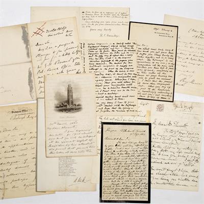 Lot 579 - A COLLECTION OF 9 ALS addressed to John Woodfall Ebsworth (1824-1908) Clergyman editor of Ballads