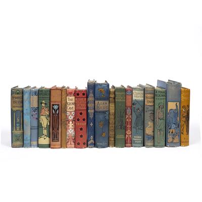 Lot 581 - A GROUP OF NINETEEN VICTORIAN/EDWARDIAN DECORATIVE BINDINGS. 8vo. illustrated and coloured cloth