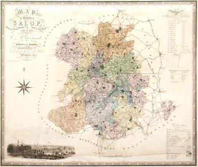 Lot 758 - A MIXED LOT OF 17TH TO 19TH CENTURY ENGRAVED MAPS TO INCLUDE: Robert Morden (X5); John Ogilby road