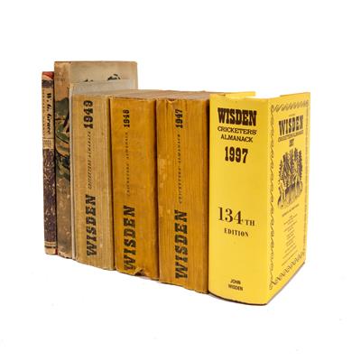 Lot 780 - WISDEN CRICKETS ALMANACK 1947/8/9 and 1997 plus 3 further cricket titles (7)