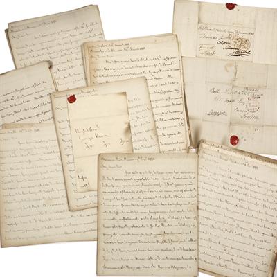 Lot 783 - A SMALL ARCHIVE OF APPROXIMATELY FIFTY PIECES OF M/S CORRESPONDENCE addressed and relating to Thomas