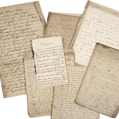 Lot 784 - A COLLECTION OF 19TH CENTURY M/S FRAGMENTS of poetry and literature