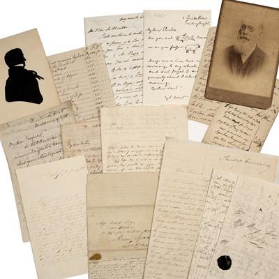 Lot 785 - AN INTERESTING COLLECTION OF MAINLY 19TH/20TH CENTURY MANUSCRIPT LETTERS AND EPHEMERA relating to