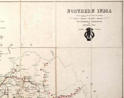 Lot 792 - AN AUTOMOBILE ASSOCIATION OF NORTHERN INDIA ROAD MAP