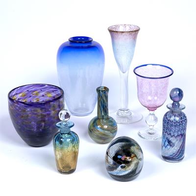 Lot 307 - Collection of studio glass to include