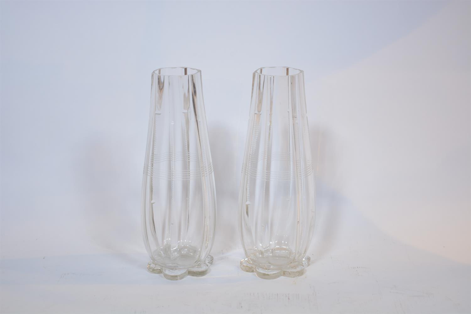 Lot 314 - Pair of Bohemian vases