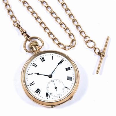 Lot 369 - 9ct gold pocket watch