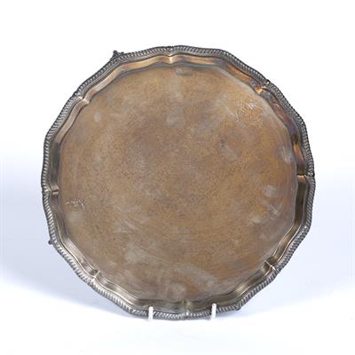 Lot 395 - Silver salver