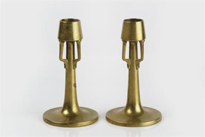 Lot 309 - Pair of Viennese Secessionist style candlesticks