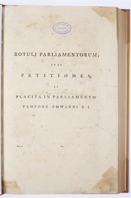 Lot 302 - ROTULI PARLIAMENTORUM (ROLLS OF PARLIAMENT) UT ET PETITIONES