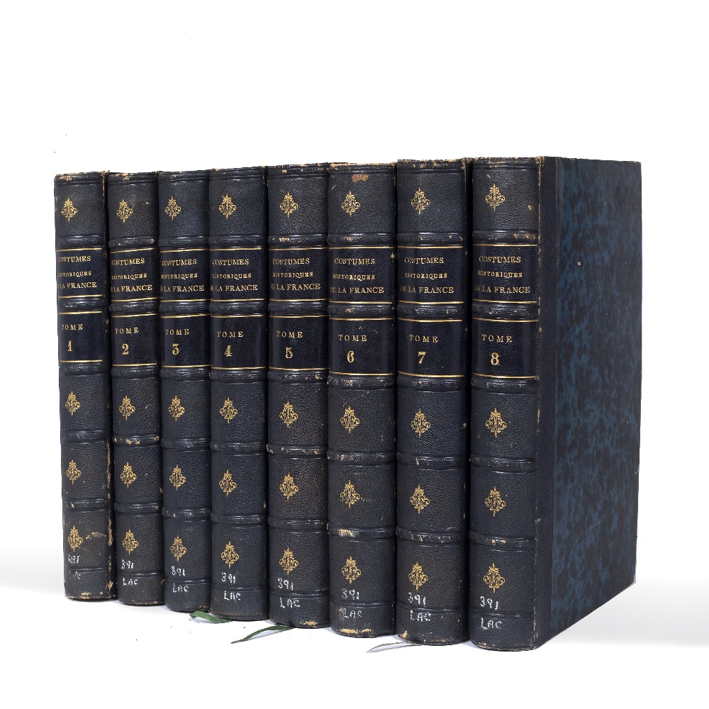 Lot 330 - Costumes Historiques De La France. Le Bibliophile Jacob nd. but Paris 1840. ½ leather with marbled